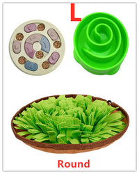 HKM-442899 Slow Feed Dog Bowl - Durable Plastic Pet Feeding Dish