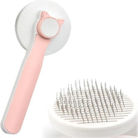 HKM-970387 Self-Cleaning Cat and Dog Grooming Brush for Short and Long Haired Pets ¨C Easy Fur Removal and Gentle Massage