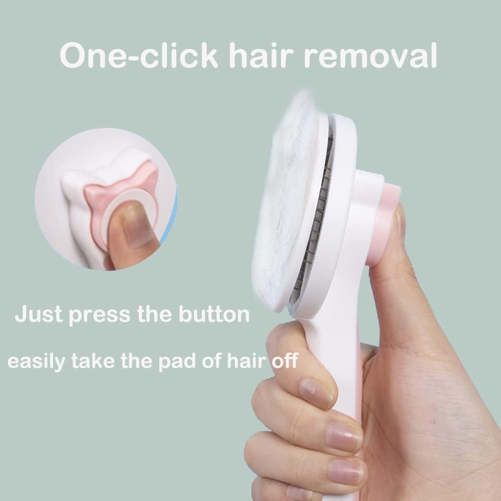 HKM-970387 Self-Cleaning Cat and Dog Grooming Brush for Short and Long Haired Pets ¨C Easy Fur Removal and Gentle Massage