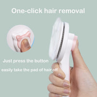 HKM-970387 Self-Cleaning Cat and Dog Grooming Brush for Short and Long Haired Pets ¨C Easy Fur Removal and Gentle Massage