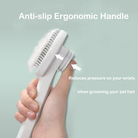 HKM-970387 Self-Cleaning Cat and Dog Grooming Brush for Short and Long Haired Pets ¨C Easy Fur Removal and Gentle Massage