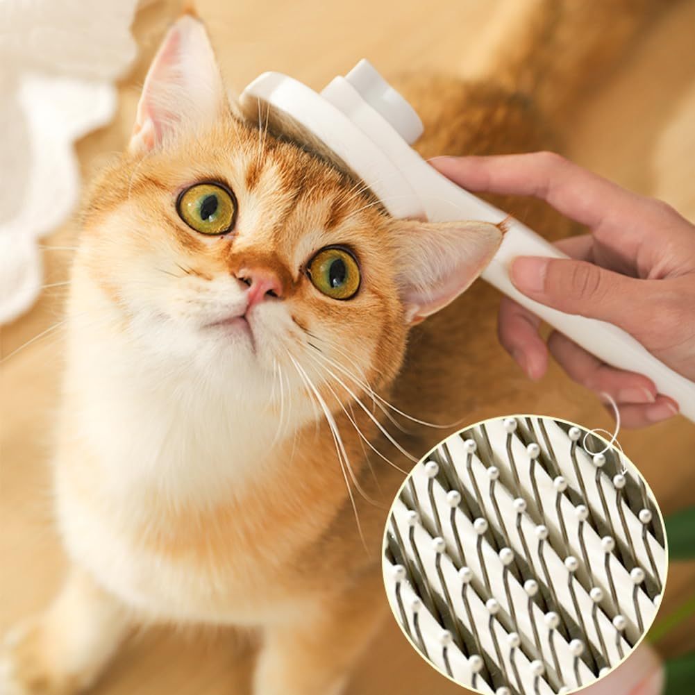 HKM-970387 Self-Cleaning Cat and Dog Grooming Brush for Short and Long Haired Pets ¨C Easy Fur Removal and Gentle Massage