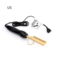 HKM-863763 Gold Ceramic Multifunctional Hair Comb with Temperature Control for Wet and Dry Hair Styling