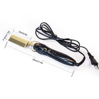 HKM-863763 Gold Ceramic Multifunctional Hair Comb with Temperature Control for Wet and Dry Hair Styling