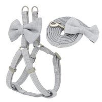 HKM-776723 Adjustable Soft Dog Harness, Leash and Collar Set with Cute Bow ¨C Available in Multiple Colors