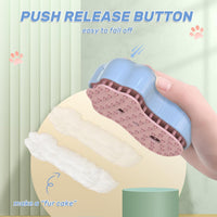 HKM-870931 Self-Cleaning 4-in-1 Cat & Dog Grooming Steam Brush with Massage Feature and Release Button for Easy Fur Removal