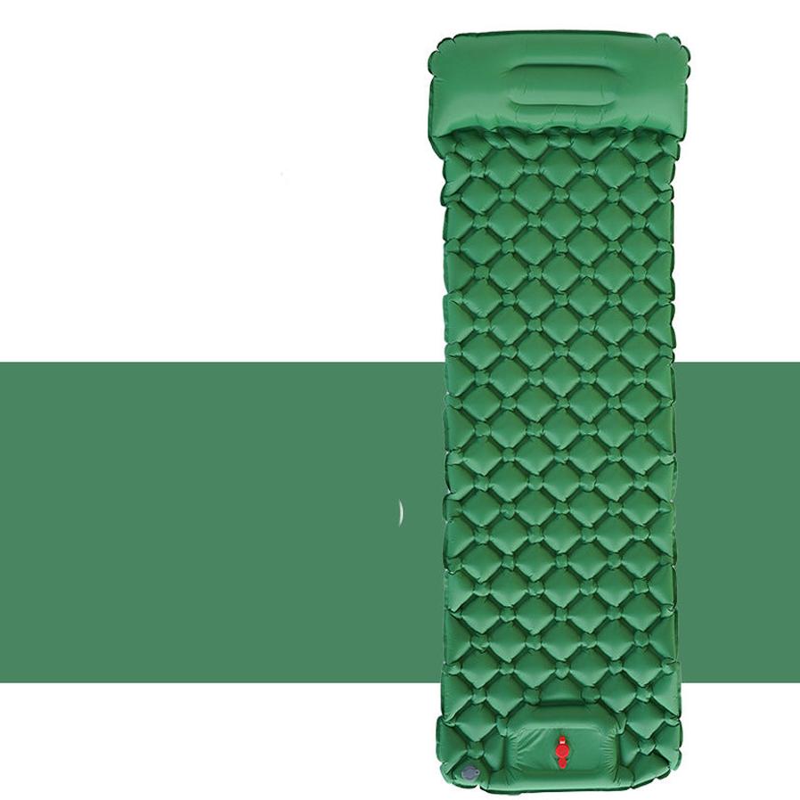 HKM-218003 Ultralight Inflatable Camping Sleeping Pad with Integrated Pillows for Hiking and Travel