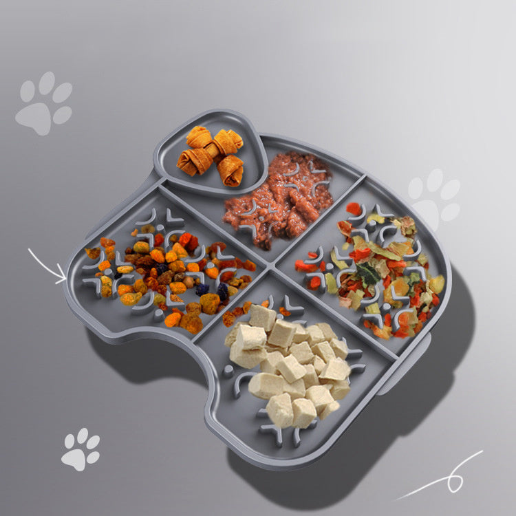 HKM-587475 Silicone Pet Slow Feeder Licking Pad with Suction Cup for Dogs and Cats
