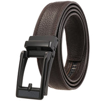 HKM-873043 Stainless Steel Adjustable Slide Buckle Men's Designer Belt with Flip Top Buckle