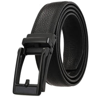 HKM-873043 Stainless Steel Adjustable Slide Buckle Men's Designer Belt with Flip Top Buckle