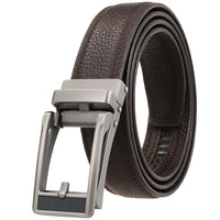 HKM-873043 Stainless Steel Adjustable Slide Buckle Men's Designer Belt with Flip Top Buckle
