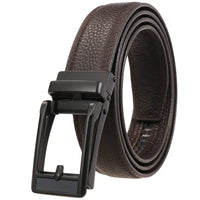 HKM-873043 Stainless Steel Adjustable Slide Buckle Men's Designer Belt with Flip Top Buckle