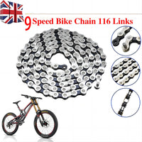 HKM-864787 9-Speed 116 Links Road Mountain Bike Chain Compatible with Shimano SRSAM