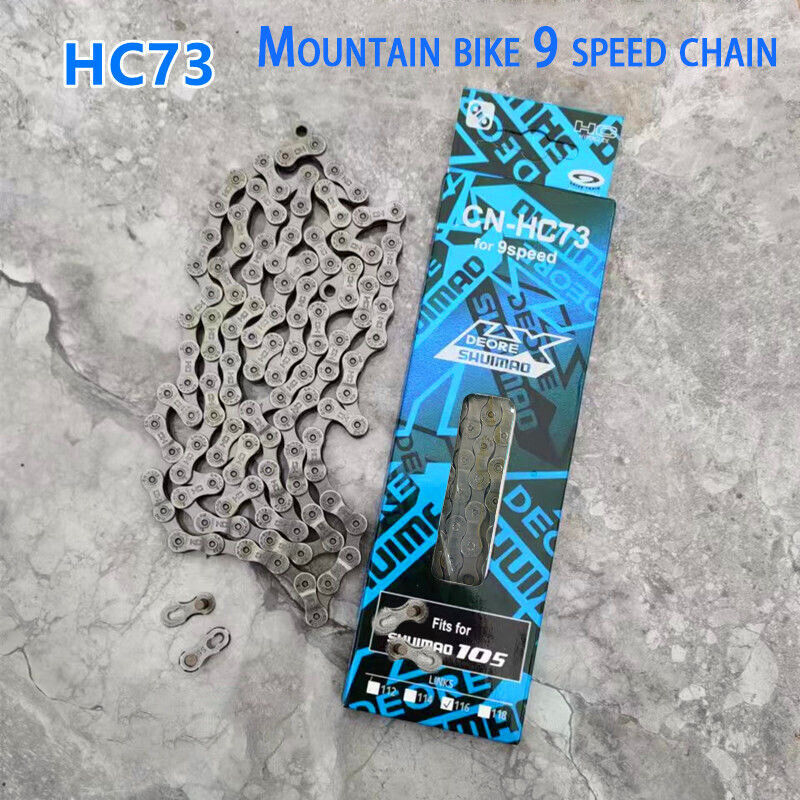 HKM-864787 9-Speed 116 Links Road Mountain Bike Chain Compatible with Shimano SRSAM