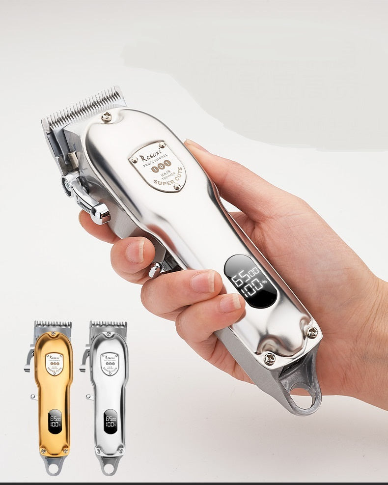 HKM-795859 Electric Hair Clipper with LCD Display and Adjustable Stainless Steel Blade