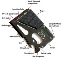 HKM-594259 14-Function Multi-Purpose Camping Tool Card for Outdoor Use