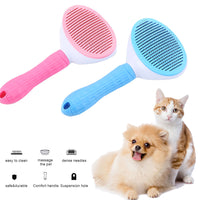 HKM-917203 Self-Cleaning Thick Needle Pet Grooming Comb for Cats and Dogs
