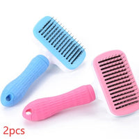 HKM-917203 Self-Cleaning Thick Needle Pet Grooming Comb for Cats and Dogs
