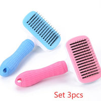 HKM-917203 Self-Cleaning Thick Needle Pet Grooming Comb for Cats and Dogs