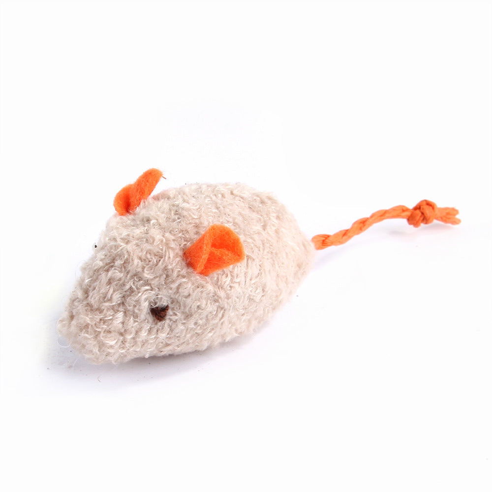 HKM-968211 Interactive Plush Catnip Mouse Toy for Cats in Blue and Orange