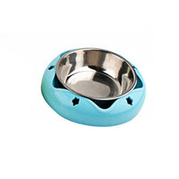 HKM-206611 Stainless Steel Pet Bowl with Colorful PP Base – 18.1 cm Diameter, 4 cm Height