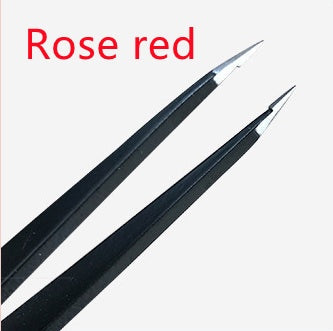 HKM-857939 Stainless Steel Eyebrow Trimming Clip Set in Black, Rose Red, and Silver Finishes