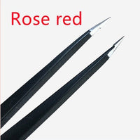HKM-857939 Stainless Steel Eyebrow Trimming Clip Set in Black, Rose Red, and Silver Finishes