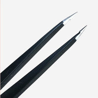 HKM-857939 Stainless Steel Eyebrow Trimming Clip Set in Black, Rose Red, and Silver Finishes
