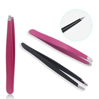 HKM-857939 Stainless Steel Eyebrow Trimming Clip Set in Black, Rose Red, and Silver Finishes