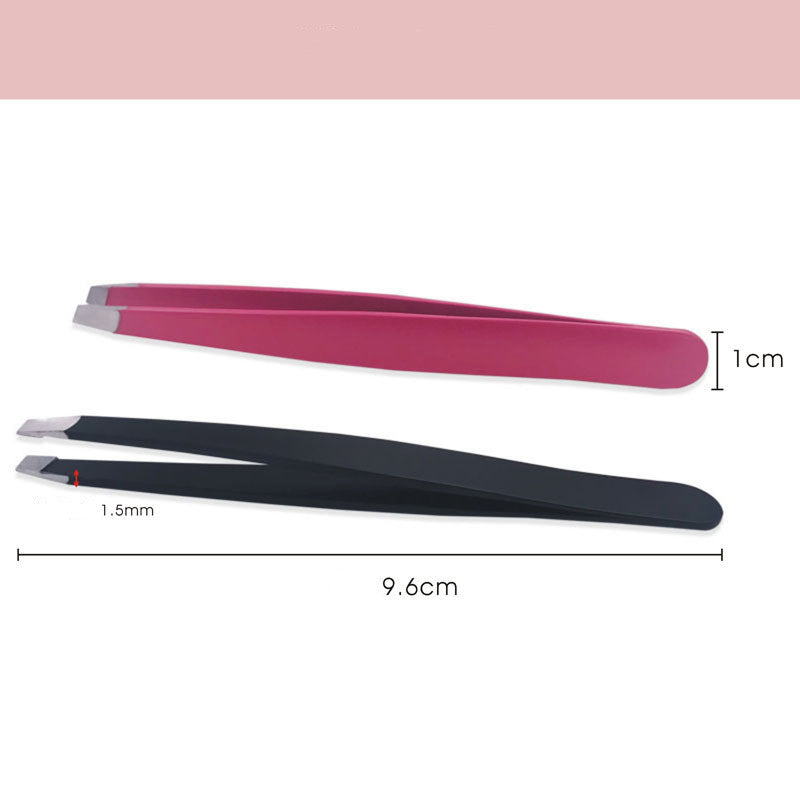 HKM-857939 Stainless Steel Eyebrow Trimming Clip Set in Black, Rose Red, and Silver Finishes
