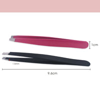 HKM-857939 Stainless Steel Eyebrow Trimming Clip Set in Black, Rose Red, and Silver Finishes