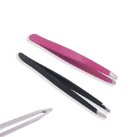 HKM-857939 Stainless Steel Eyebrow Trimming Clip Set in Black, Rose Red, and Silver Finishes