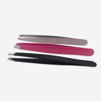 HKM-857939 Stainless Steel Eyebrow Trimming Clip Set in Black, Rose Red, and Silver Finishes