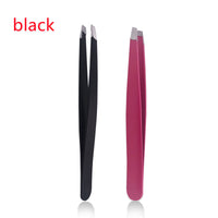 HKM-857939 Stainless Steel Eyebrow Trimming Clip Set in Black, Rose Red, and Silver Finishes