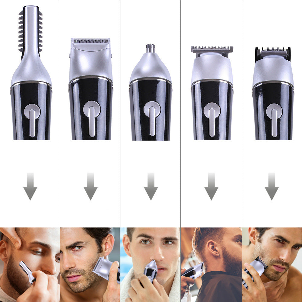 HKM-561363 5-in-1 Mini Hair Clipper SK-0068 - Waterproof, Rechargeable, Dual Power Supply