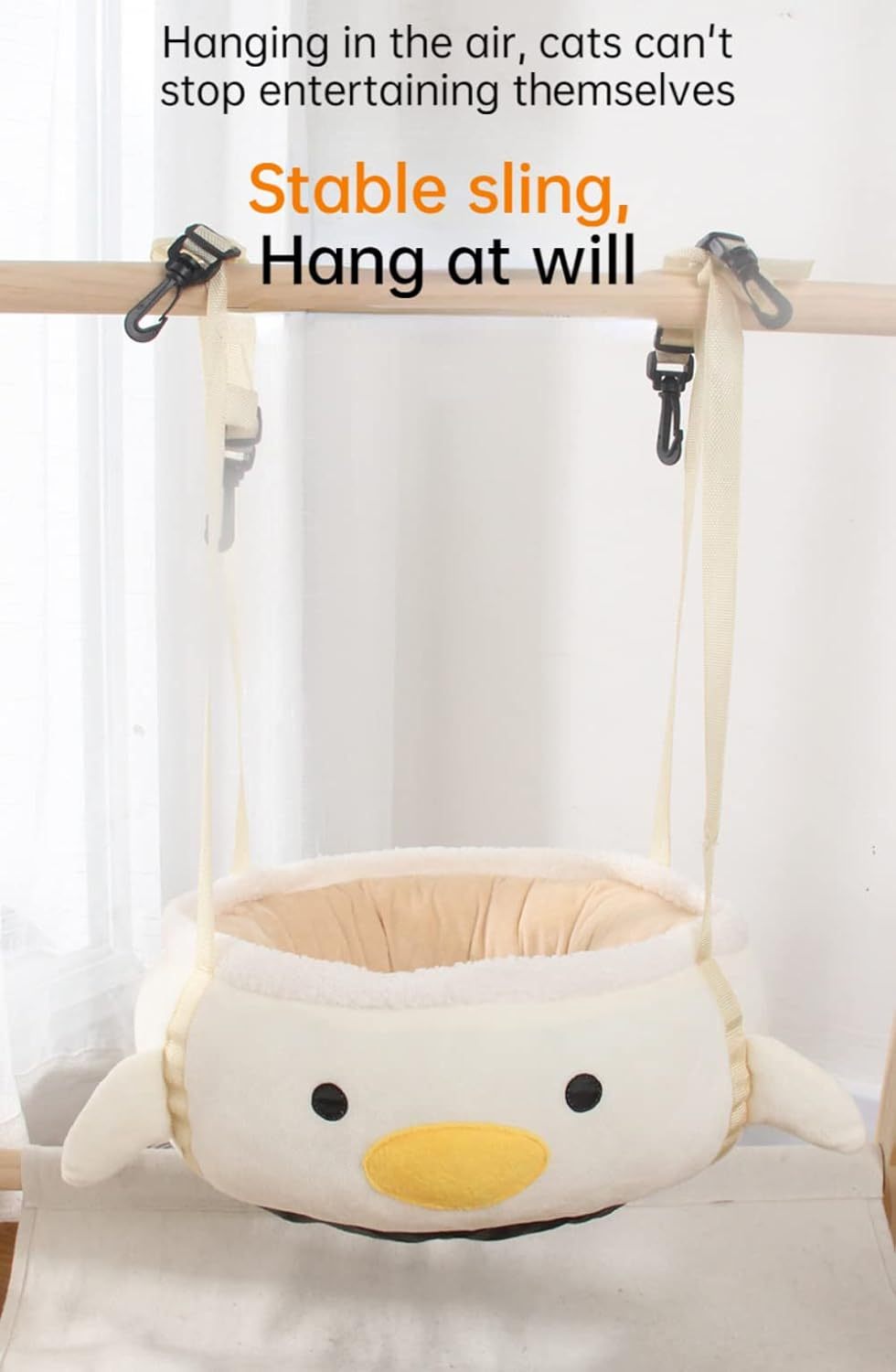 HKM-776019 Dinosaur and Chick Shaped Cat Bed - Versatile Hammock and Sofa for Small Cats and Dogs