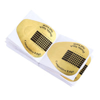 HKM-643283 Horseshoe-Shaped Golden Paper Trays for Nail Art - 500 Pieces Roll