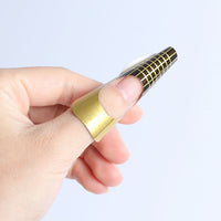 HKM-643283 Horseshoe-Shaped Golden Paper Trays for Nail Art - 500 Pieces Roll