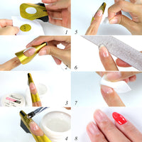HKM-643283 Horseshoe-Shaped Golden Paper Trays for Nail Art - 500 Pieces Roll