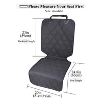 HKM-747027 Waterproof Oxford Seat Cover Protector for Front and Rear Car Seats - Anti-Scratch Cotton Mat for Pets