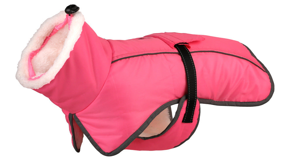 HKM-354707 Thick Warm Waterproof Cotton Coat for Dogs - Autumn and Winter Pet Clothing