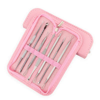 HKM-824019 Stainless Steel Seven-Piece Acne Treatment Tool Set for Facial Care