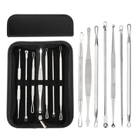 HKM-824019 Stainless Steel Seven-Piece Acne Treatment Tool Set for Facial Care