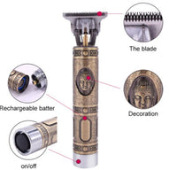 HKM-494675 Buddha Head Electric Pushing Shear with Lithium Battery - Versatile Hair Clipper for Precision Grooming