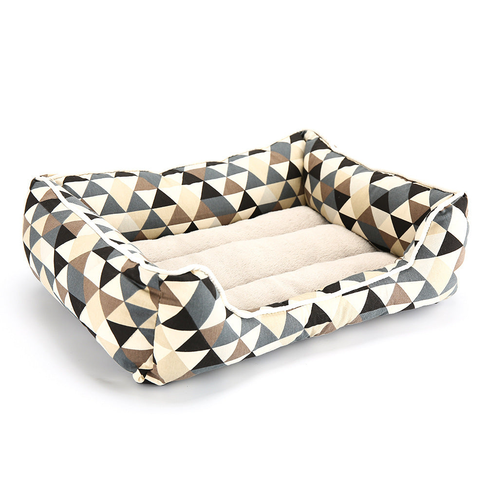 HKM-971475 Cotton Printed Dog Cushion with Standing Dog Design - Available in Three Sizes