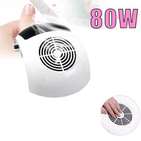 HKM-805971 Japanese Style Nail Vacuum Cleaner – Compact Design in White and Pink, 220V/110V Compatibility