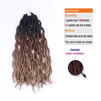 HKM-895315 Ombre Curly Synthetic Crochet Hair Extensions for Ladies - Multiple Color Options Available