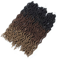 HKM-895315 Ombre Curly Synthetic Crochet Hair Extensions for Ladies - Multiple Color Options Available
