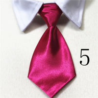 HKM-028499 Stylish Solid Color Striped Fake Tie for Pets - Adjustable Cotton Collar for Cats and Dogs
