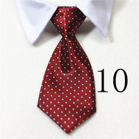 HKM-028499 Stylish Solid Color Striped Fake Tie for Pets - Adjustable Cotton Collar for Cats and Dogs